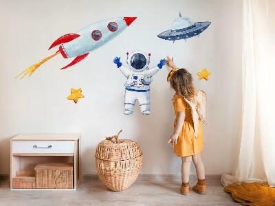 Wall sticker 80x136 Cosmic watercolors in pastel shades