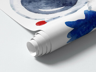 Wall sticker 80x136 Cosmic watercolors in pastel shades