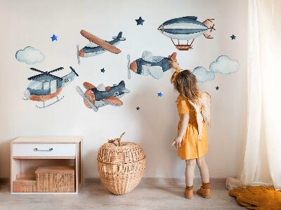 Wall sticker 80x114 Pastel air means of transport watercolor