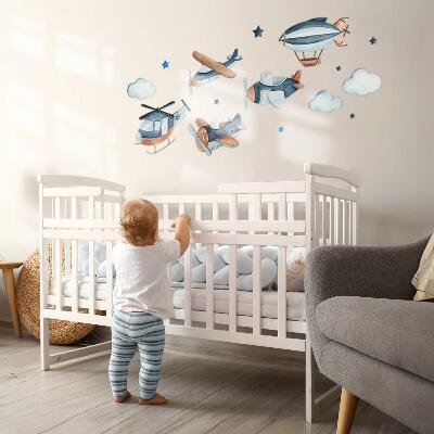 Wall sticker 80x114 Pastel air means of transport watercolor
