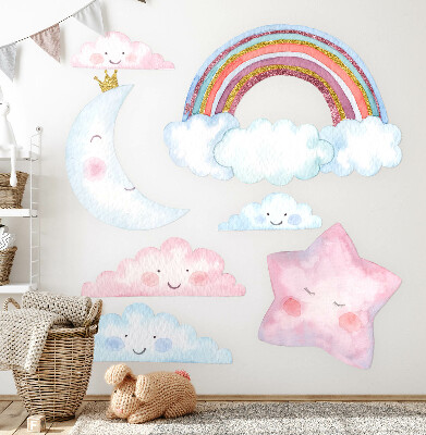 Wall sticker 80x110 Pastel magical sky in watercolor style