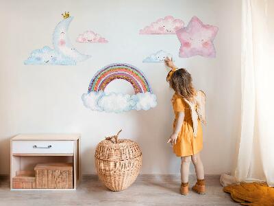 Wall sticker 80x110 Pastel magical sky in watercolor style