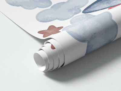 Wall sticker 80x121 Animal flights in a watercolor style