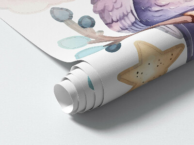 Wall sticker 80x106 Animals in the pastel magic of the night sky