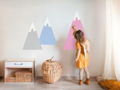 Wall sticker 80x140 Pastel mountain peaks with snow-capped peaks