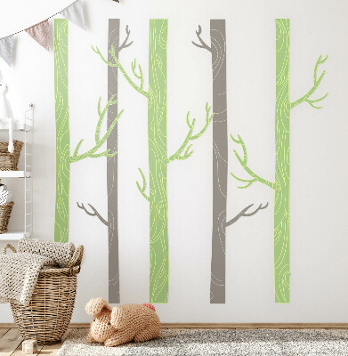 Wall sticker 80x116 Pastel forest with decorative trees