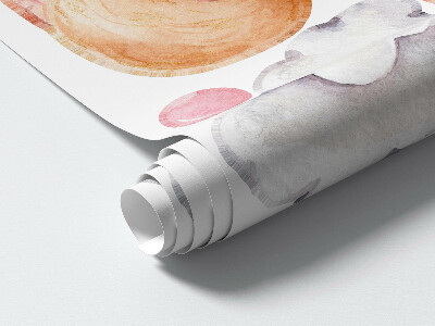 Wall sticker 80x108 Adorable animals in pastel watercolor style
