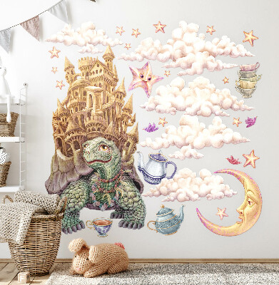Wall sticker 80x103 Animals in a pastel cartoon aesthetic