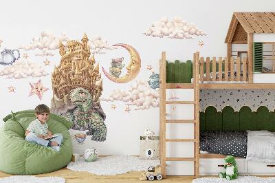 Wall sticker 80x103 Animals in a pastel cartoon aesthetic