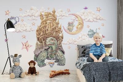 Wall sticker 80x103 Animals in a pastel cartoon aesthetic
