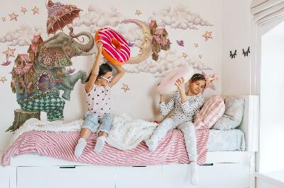 Wall sticker 80x111 A magical land of animals in pastel drawing