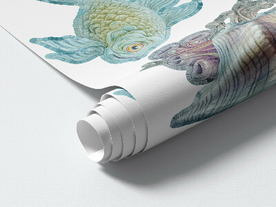 Wall sticker 80x89 Mermaid in pastel cartoon style