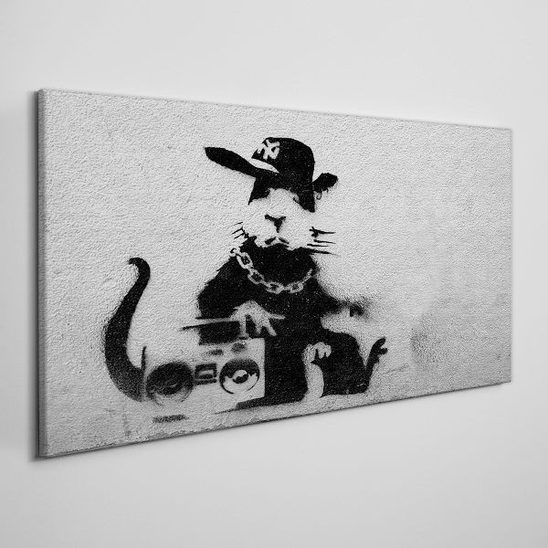 Hood Rat Banksy Canvas wall art