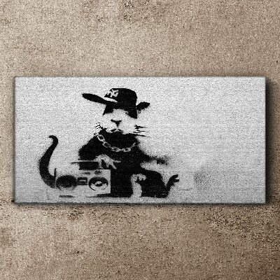 Hood Rat Banksy Canvas wall art