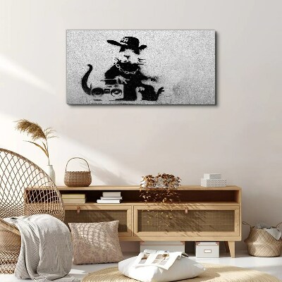 Hood Rat Banksy Canvas wall art