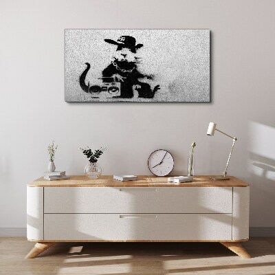 Hood Rat Banksy Canvas wall art