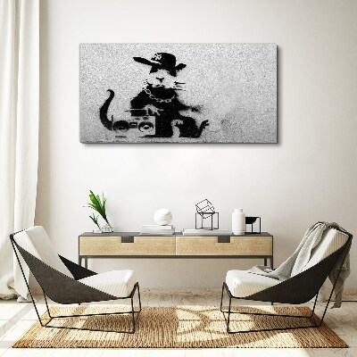 Hood Rat Banksy Canvas wall art