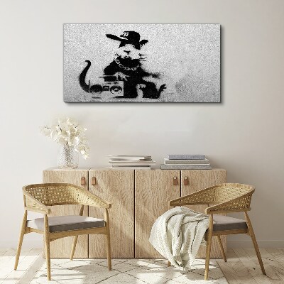 Hood Rat Banksy Canvas wall art