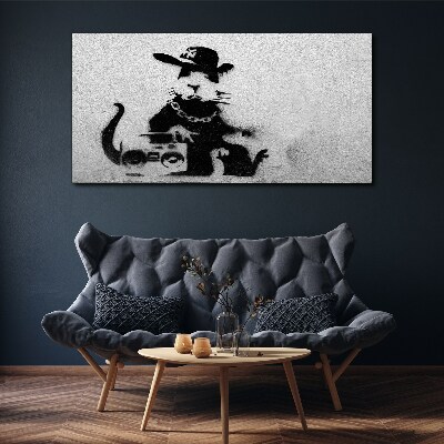 Hood Rat Banksy Canvas wall art