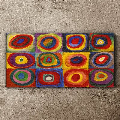 Color Studio: Squares with Concentric Circles Kandinsky Print on canvas
