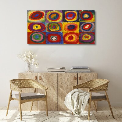 Color Studio: Squares with Concentric Circles Kandinsky Print on canvas