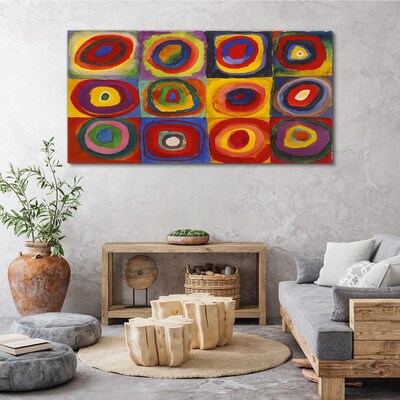 Color Studio: Squares with Concentric Circles Kandinsky Print on canvas