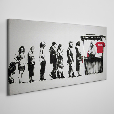 Banksy Festival Print on canvas