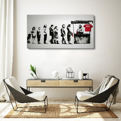 Banksy Festival Print on canvas