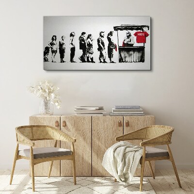 Banksy Festival Print on canvas