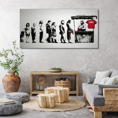 Banksy Festival Print on canvas