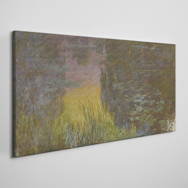 Golden reflection in the water Canvas wall art