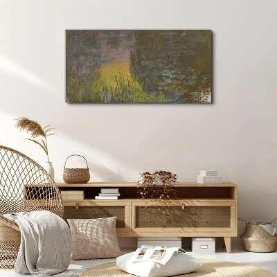 Golden reflection in the water Canvas wall art