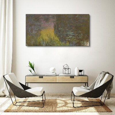 Golden reflection in the water Canvas wall art