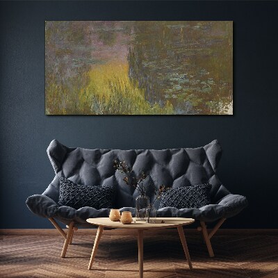 Golden reflection in the water Canvas wall art