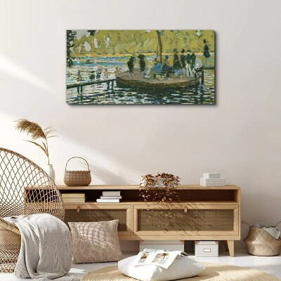 A summer day on the river Canvas wall art