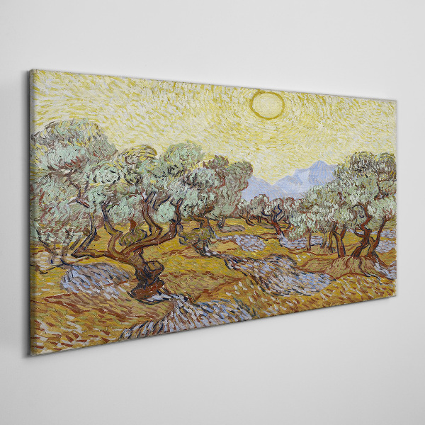 Olive trees in the sun Canvas wall art