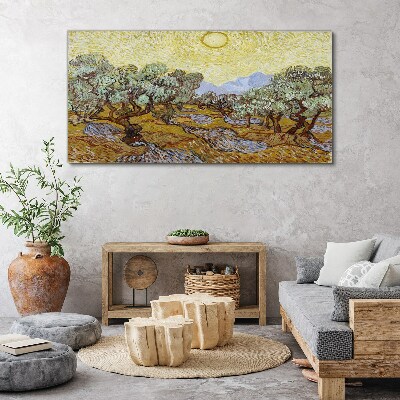 Olive trees in the sun Canvas wall art