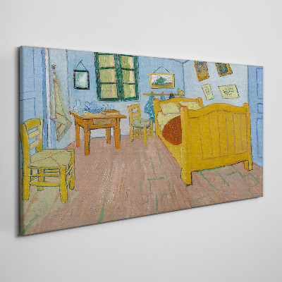 Bedroom in Arles Print on canvas