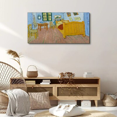 Bedroom in Arles Print on canvas
