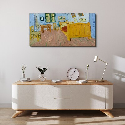 Bedroom in Arles Print on canvas