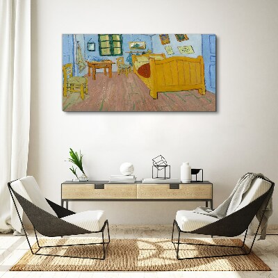 Bedroom in Arles Print on canvas