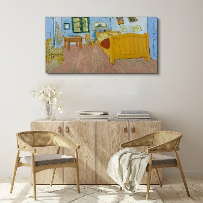 Bedroom in Arles Print on canvas