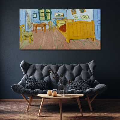 Bedroom in Arles Print on canvas