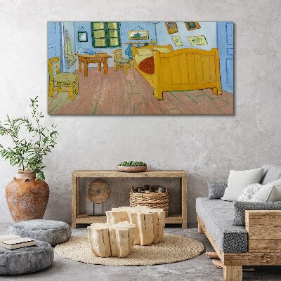 Bedroom in Arles Print on canvas