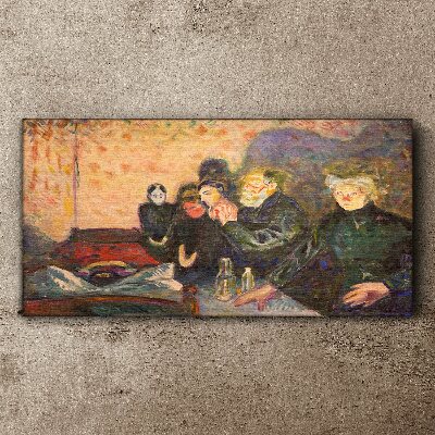 Evening at the cafe Canvas wall art