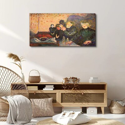 Evening at the cafe Canvas wall art