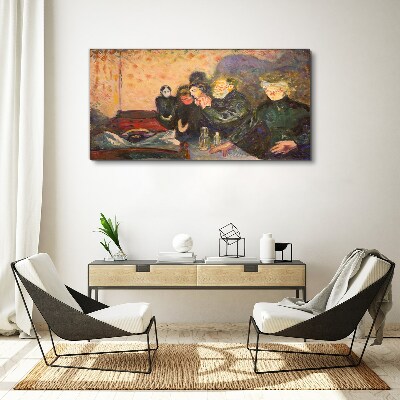 Evening at the cafe Canvas wall art