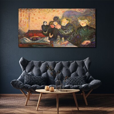 Evening at the cafe Canvas wall art