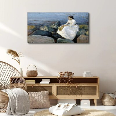 Reflections on the Seashore Print on canvas