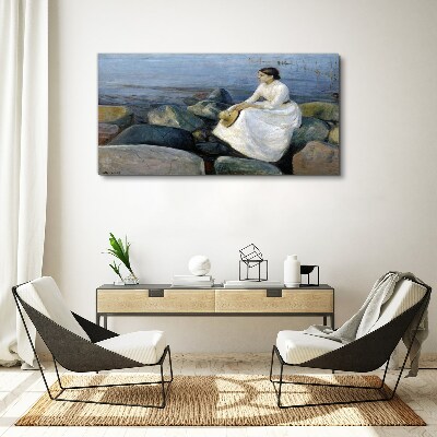 Reflections on the Seashore Print on canvas